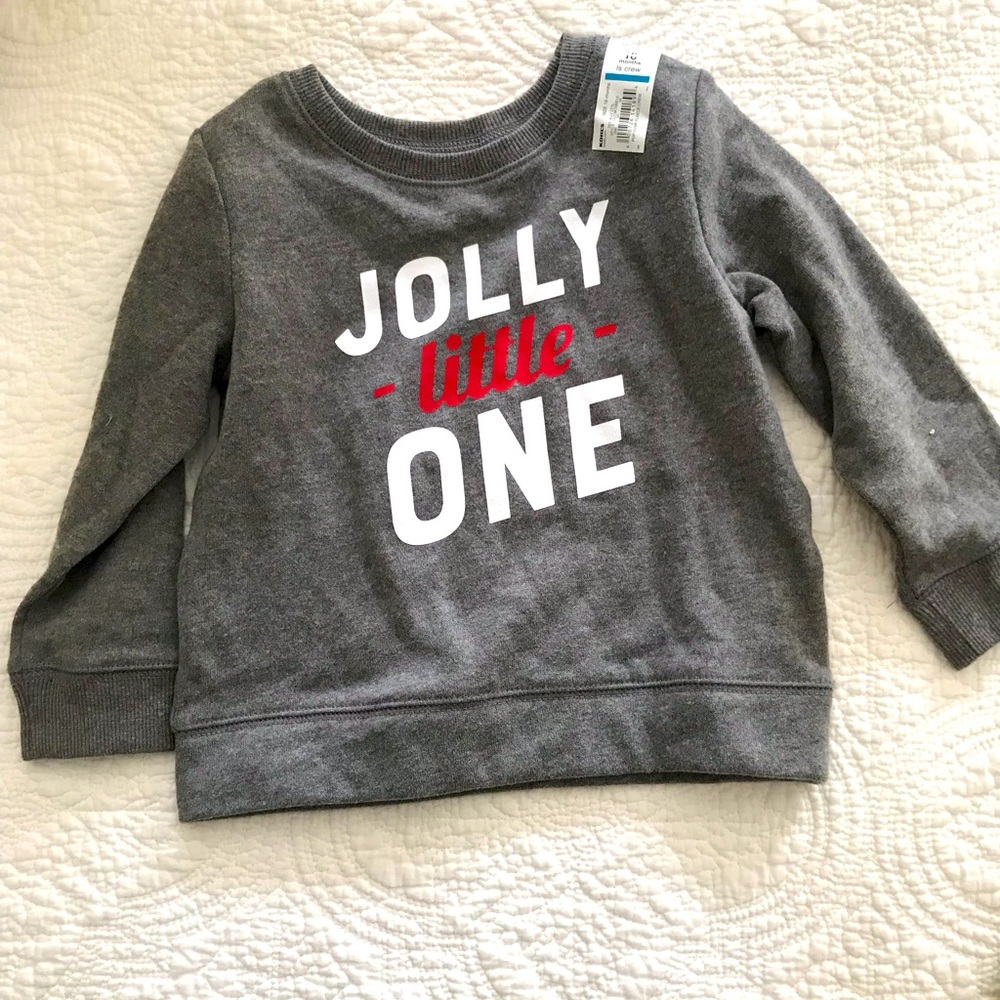 18 month unisex holiday sweatshirt. NWT.